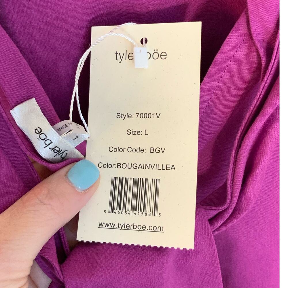 Tyler Boe‎ Stella Bow Back Dress- Bougainvillea NWT size large - Picture 5 of 8